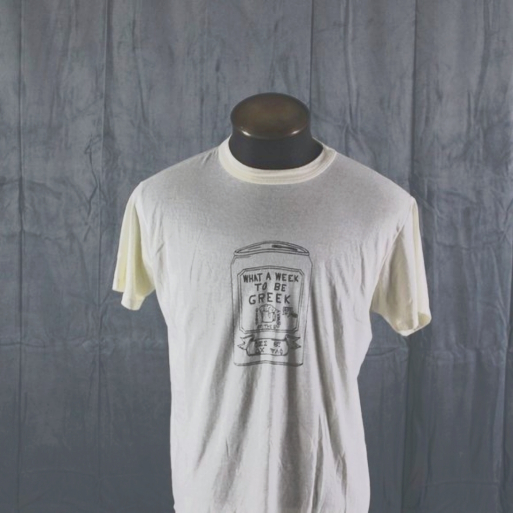 Vintage Graphic T-shirt - What a Week to Greek Pledge 1988 - Men's Large